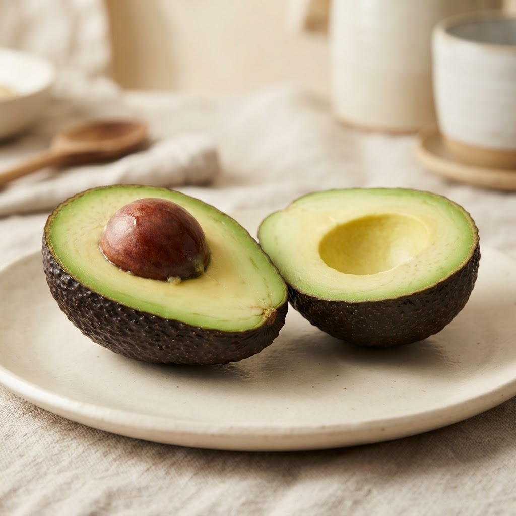 Ripe and ready Hass avocado with creamy flesh