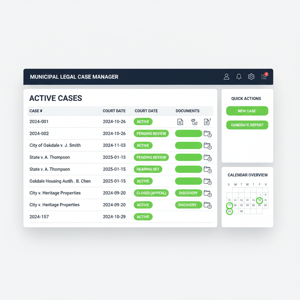Municipal Legal Case Management System