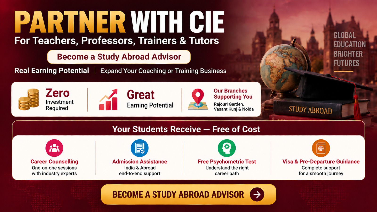 Partner with CIE - For Teachers, Professors, Trainers & Tutors