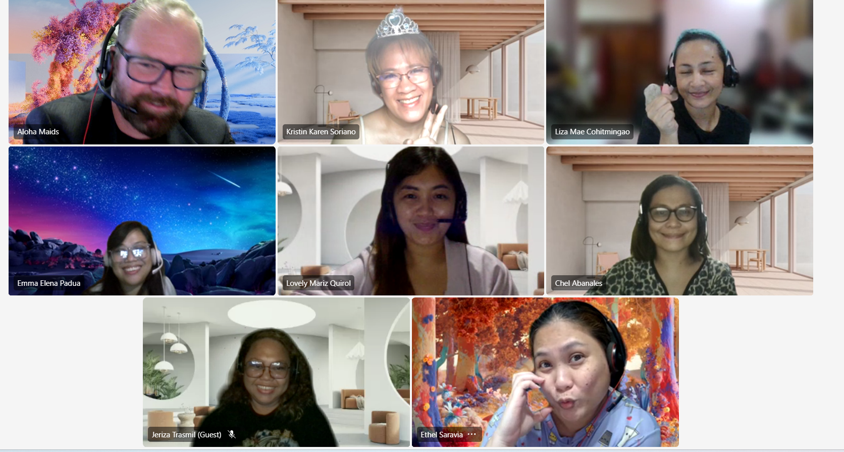 KONECTaVA virtual team on a video call