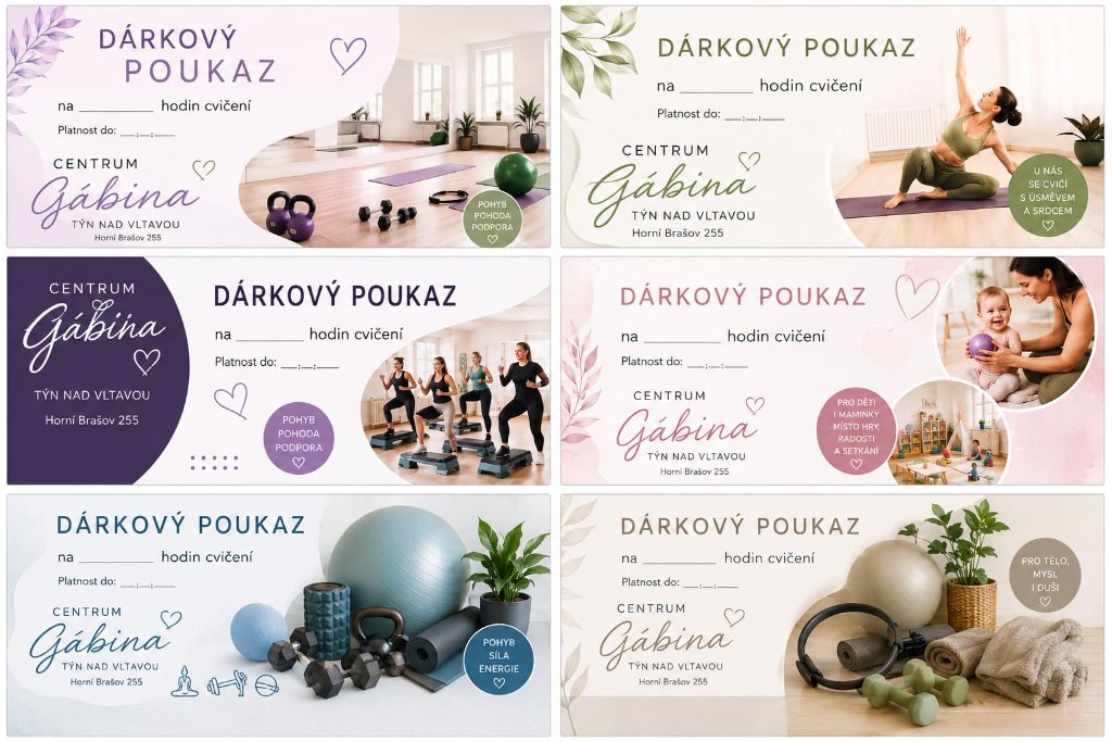 Dárkové poukazy - vzory