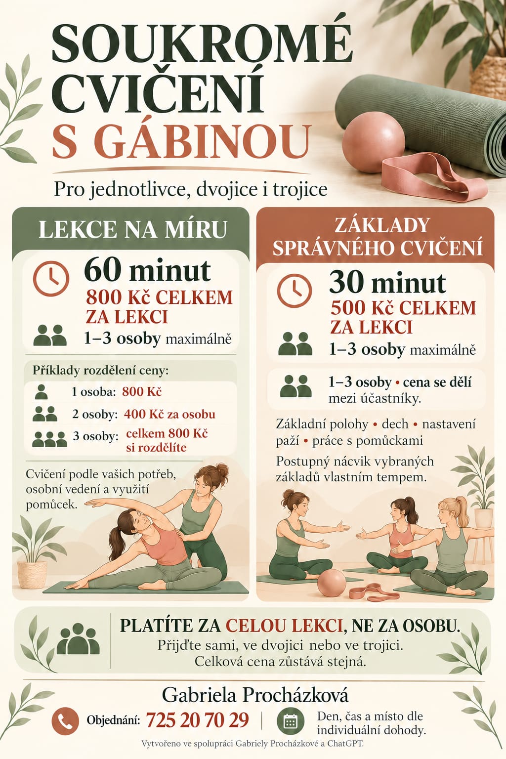 Soukromé cvičení s Gábinou