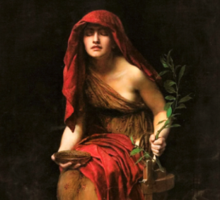 The Pythia — oil painting