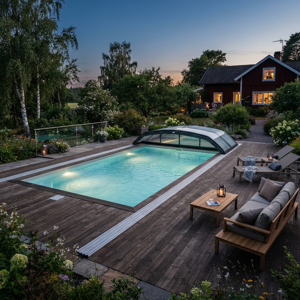 Komplett Thermopool med pooltak
