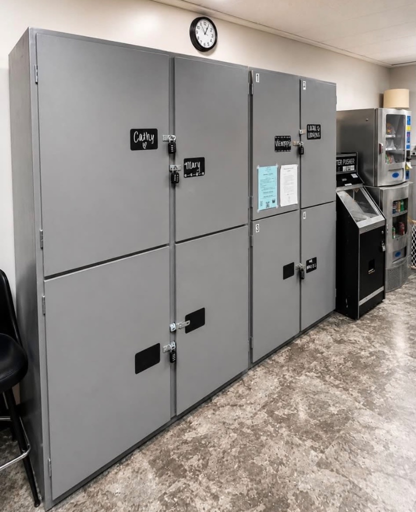 Rows of commercial washers