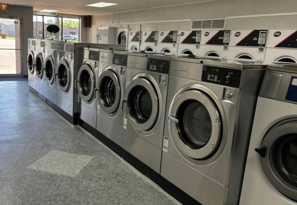 Rows of commercial washers