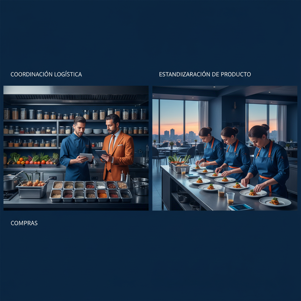 Coordinación logística, compras y estandarización de producto