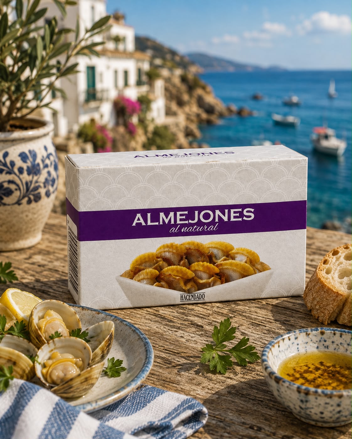 Hacendado Almejones al Natural – małże almejones w naturalnej zalewie 111 g