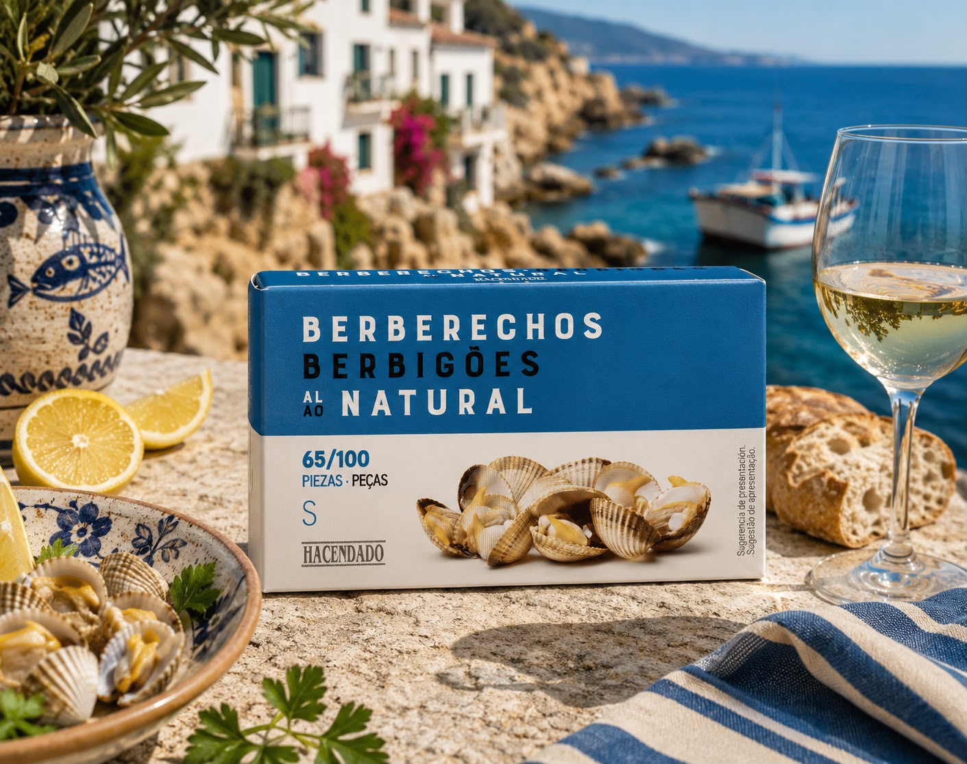 Hacendado Berberechos al Natural S 65–100 szt. – sercówki naturalne 111 g