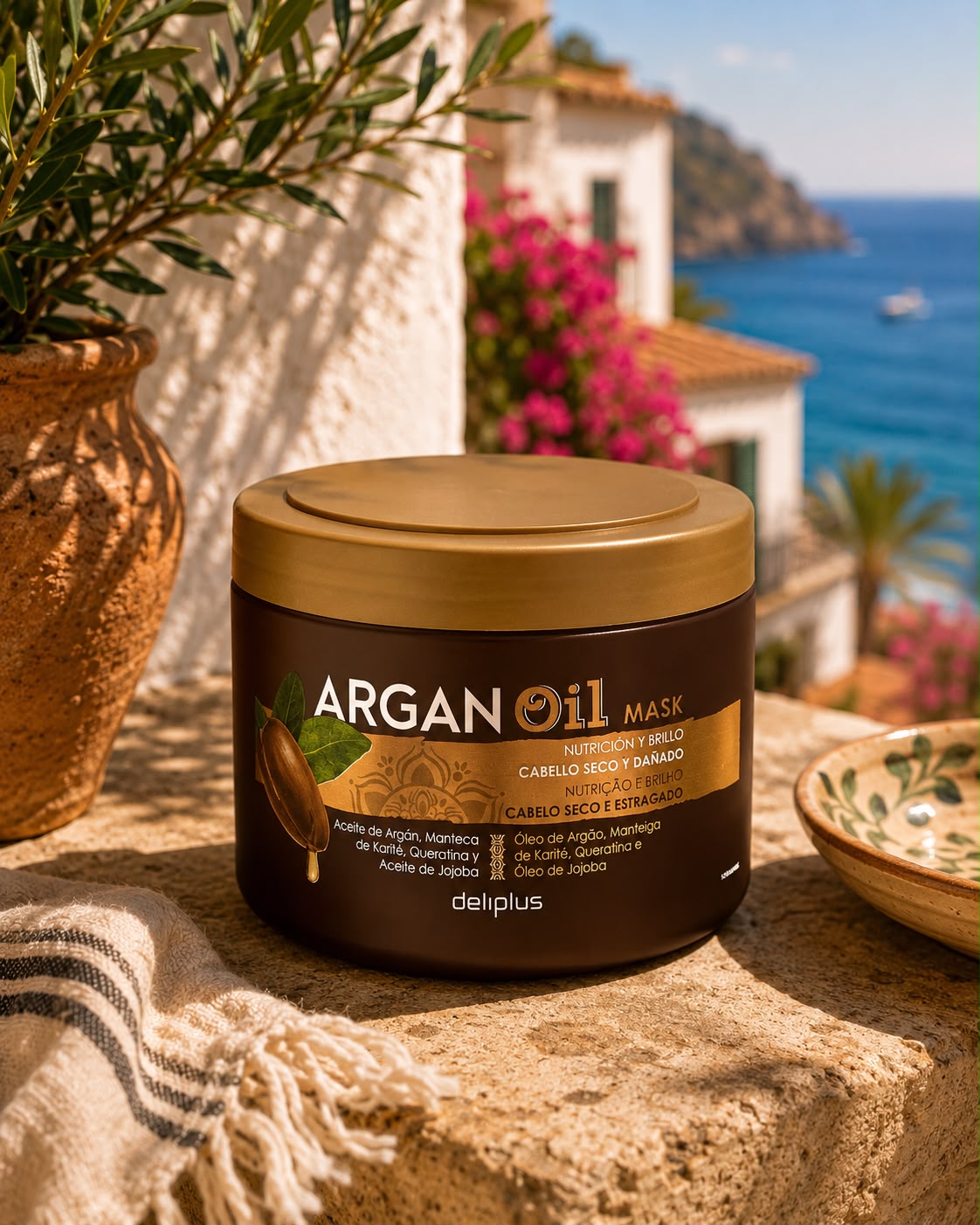 Argan Oil Deliplus – maska do włosów suchych i zniszczonych 400 ml