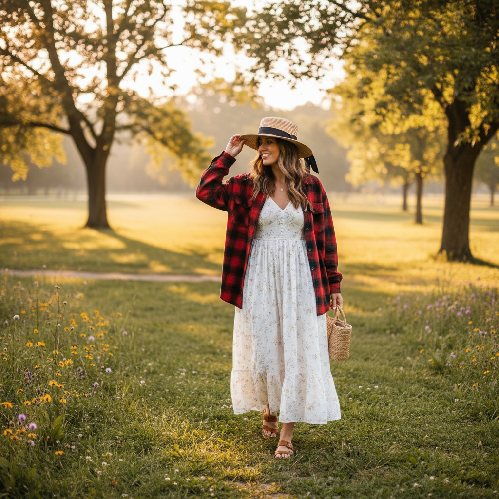 Maxi Dresses and Flannel Shirts: The Ultimate Summer Layering Trend