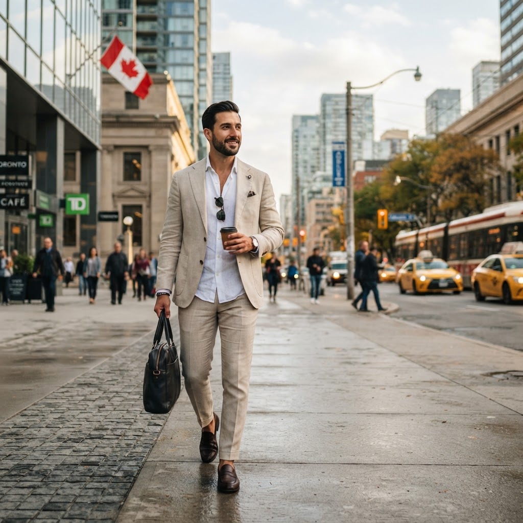 Summer 2026 Men's Fashion: Breathable Linen Suits for Canadian Heatwaves