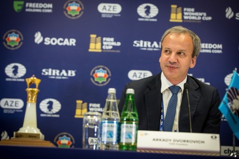 Arkady Dvorkovich, FIDE President, at a press conference