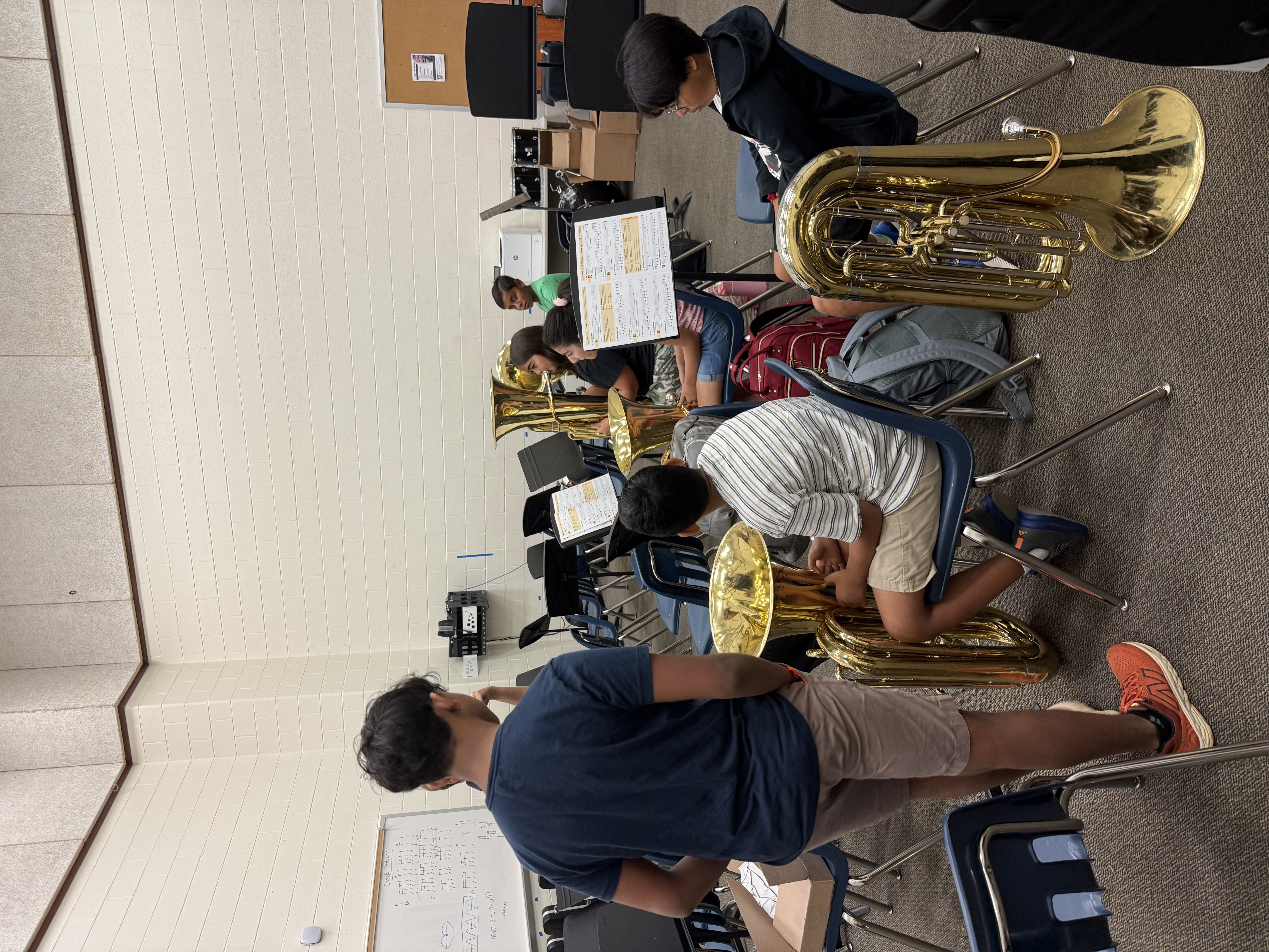Our very first workshop at Lakeside Middle School (8/31/26)! Volunteers: Vatsin Baradwaaj (Flute), Sai Krishna (Tuba). Attendance: 30 Students - photo 2