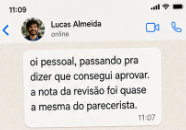 Mensagem de artista sobre a CulturaLAB 1