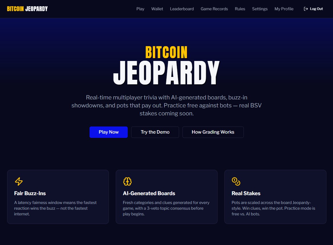 Bitcoin Jeopardy
