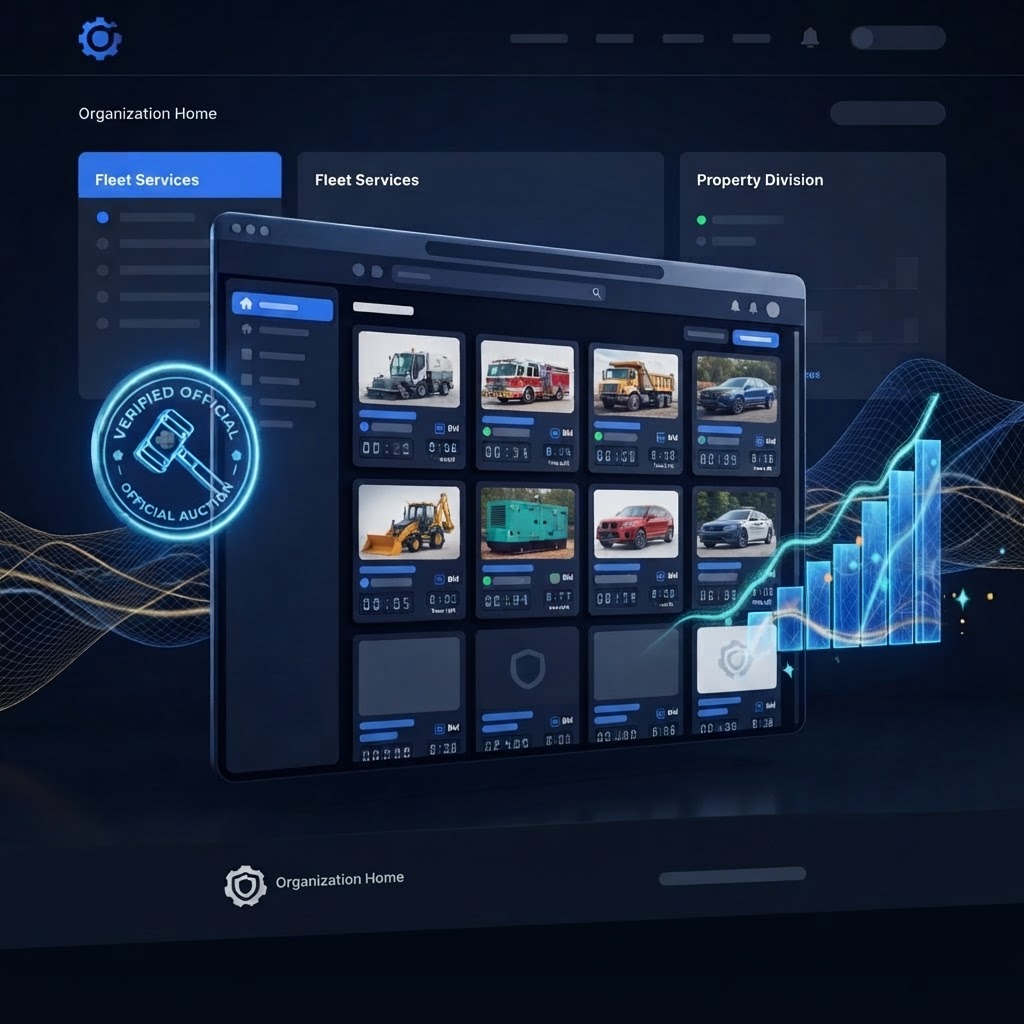FurtherSales institutional auction area integrated into an organization’s website under their own brand