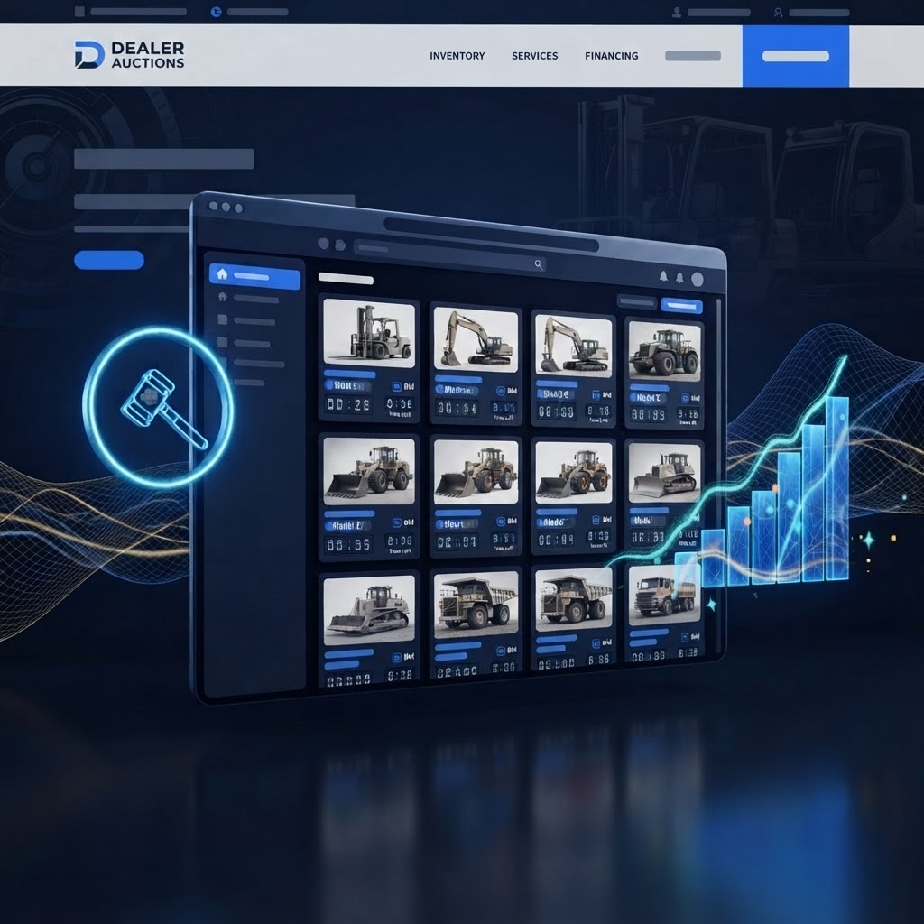 FurtherSales machinery auction integrated into a machinery dealer’s website under their own brand