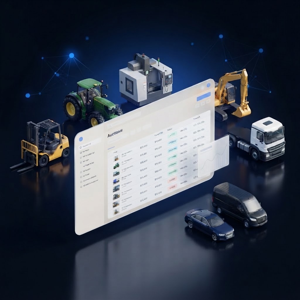 Neutral FurtherSales auction platform with auction lots and bid overview