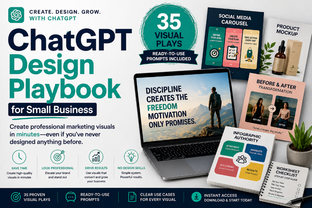 ChatGPT Design Playbook for Small Business — 35 Visual Plays