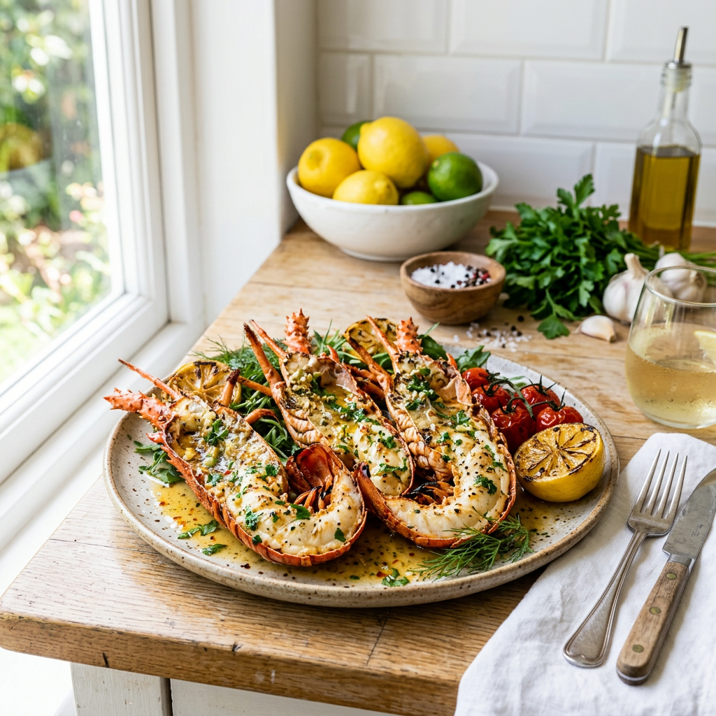 West Coast Braai Crayfish Tails with Lemon Garlic Butter