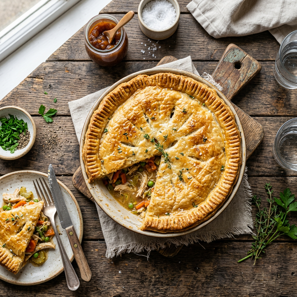 Traditional Boerekos Chicken Pie