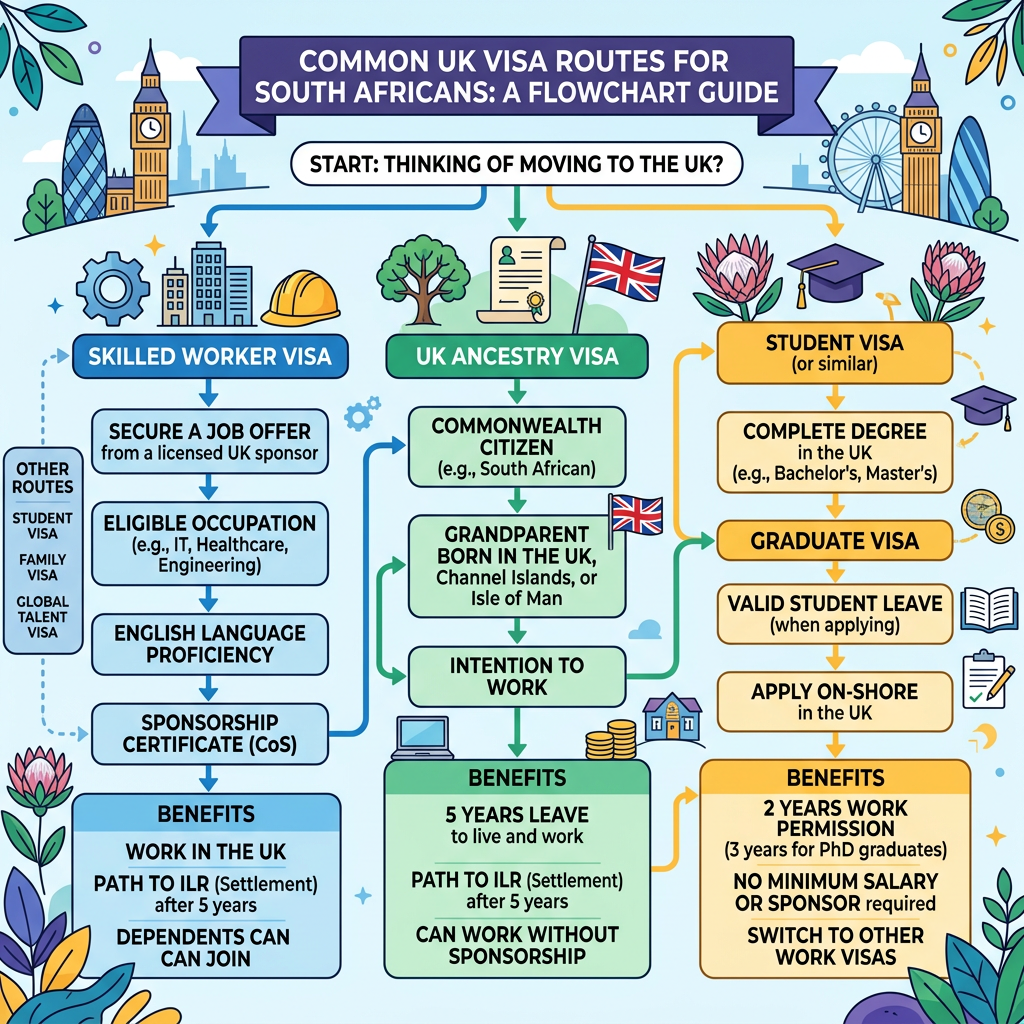 Common Visa Routes for South Africans