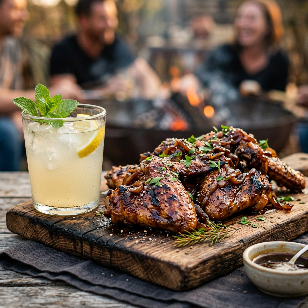 Ginger Beer and Onion Glazed Braai Wings