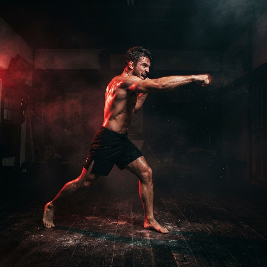 Martial artist training