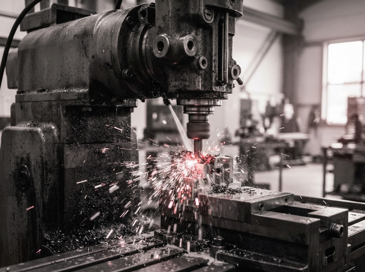 CNC machine at work