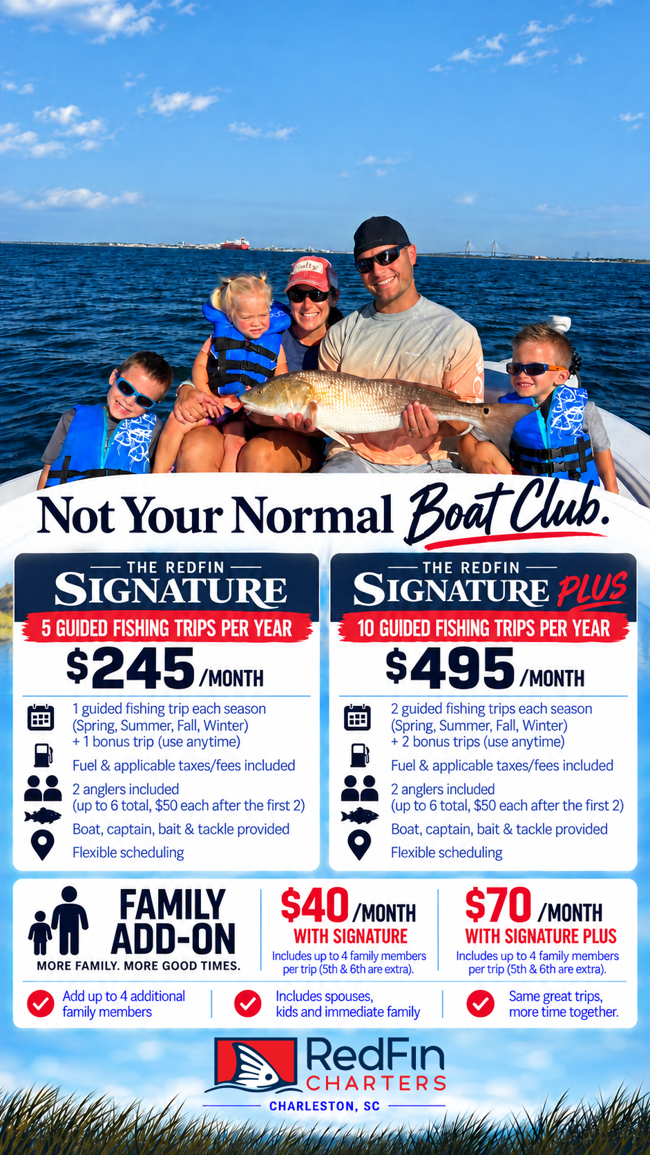 RedFin Signature Membership — more fishing, more family time, less headache