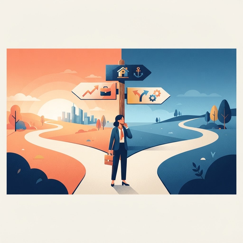 When to leave, stay, or pivot