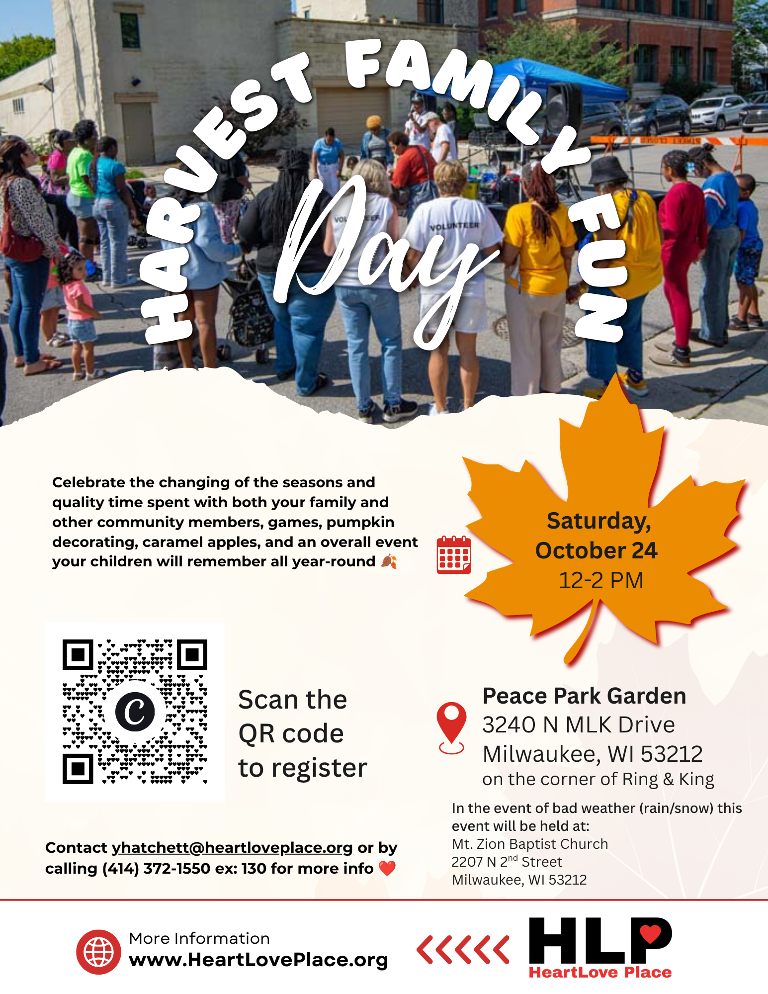 Harvest Family Fun Day flyer