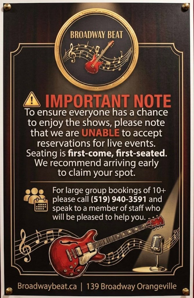 Important Note - Reservations