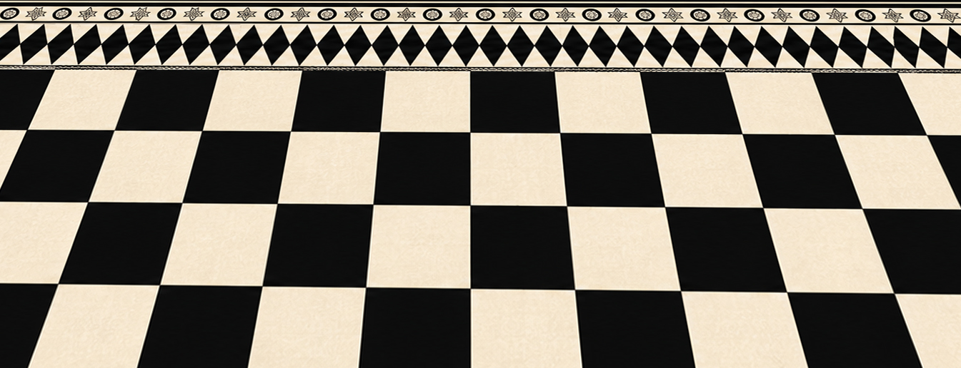 Masonic checkerboard floor