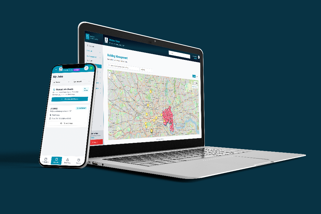Hydro Compliance shown on laptop and mobile