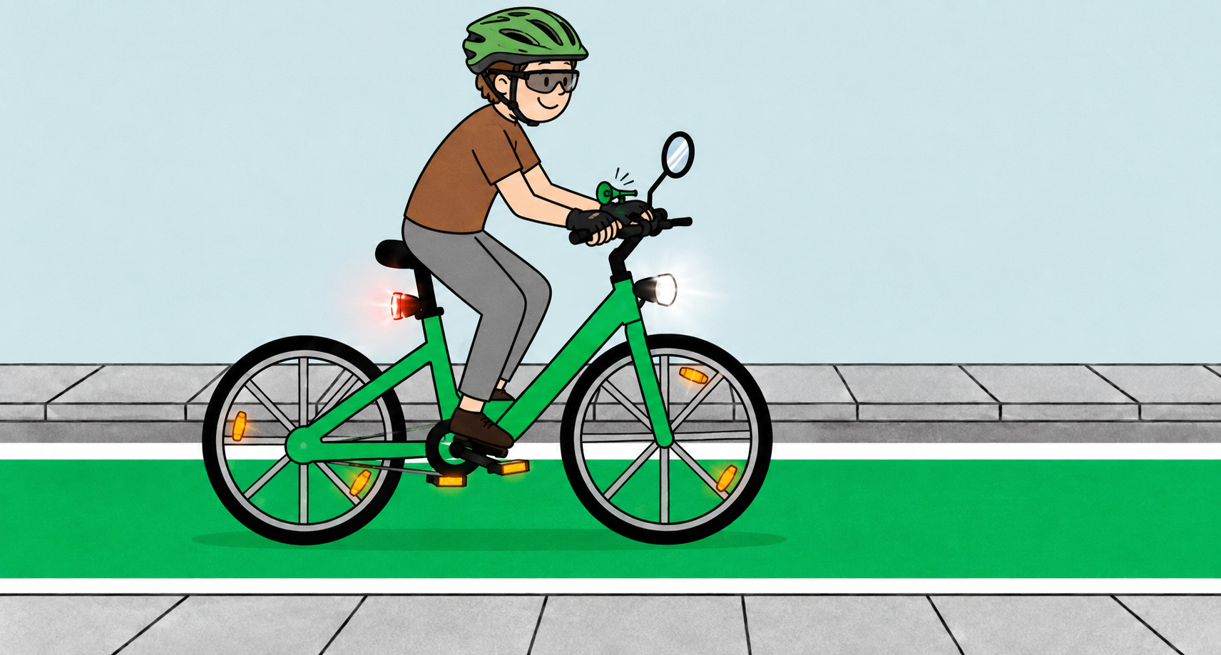 Ilustração de ciclista