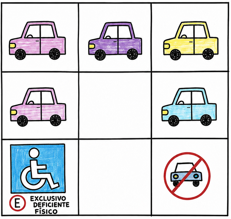 Ilustração de estacionamento