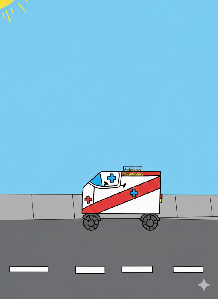 Ilustração de ambulância