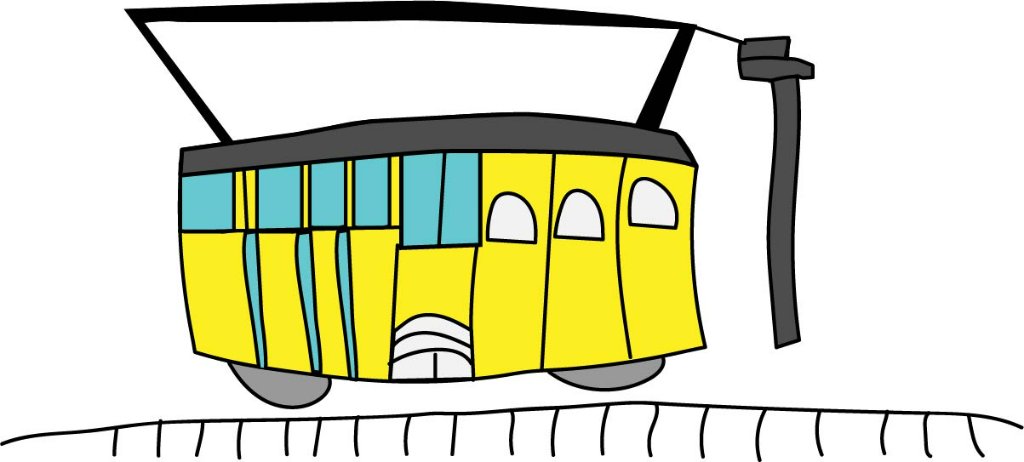 Ilustração de bonde