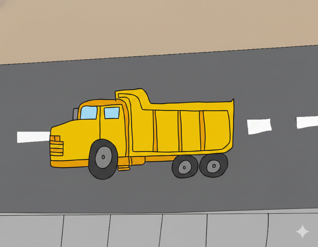 Ilustração de caminhão trator