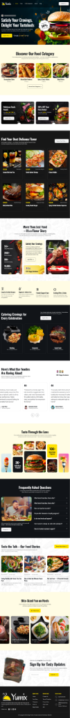 Restaurant website example