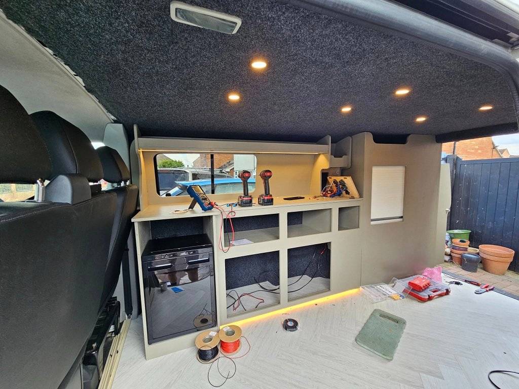 Campervan 12V electrical build with Victron components installed by ALP Vans - bespoke off-grid system