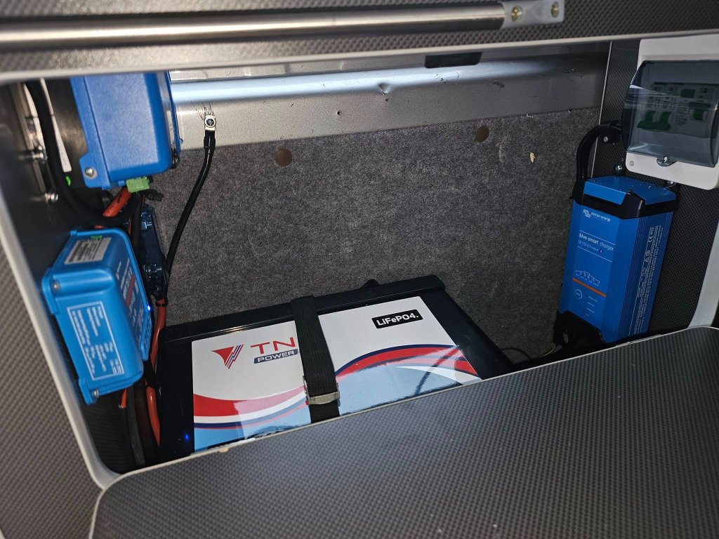LiFePO4 lithium battery installation in motorhome by ALP Vans - drop-in battery upgrade service