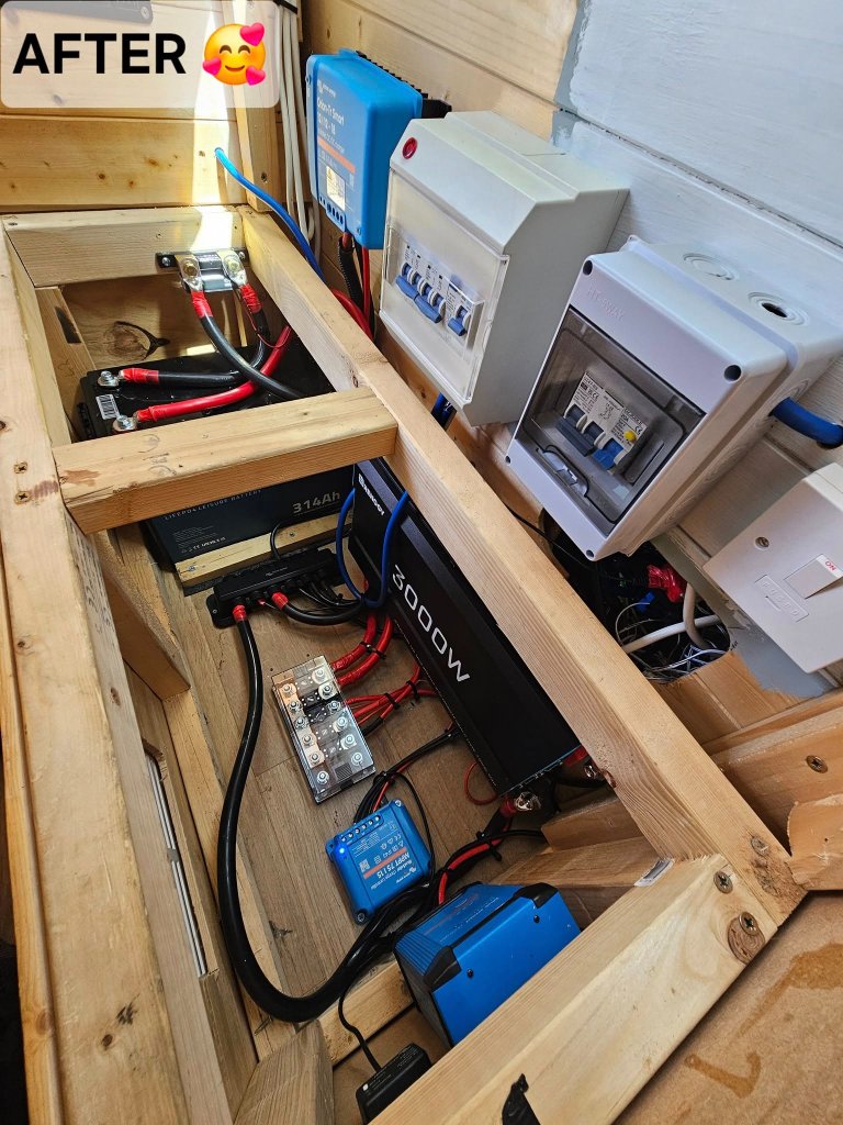 Lithium battery system installed in campervan by ALP Vans - Fogstar Drift LiFePO4 upgrade UK
