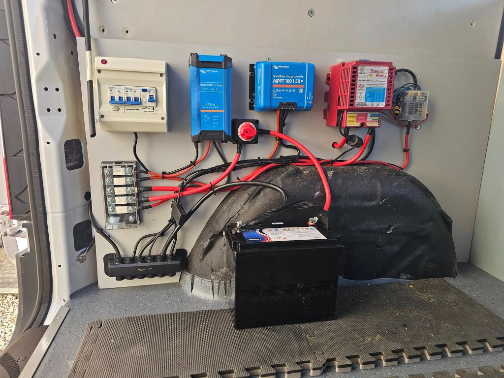 Victron Energy panel installation in van conversion by ALP Vans - certified Victron installer UK