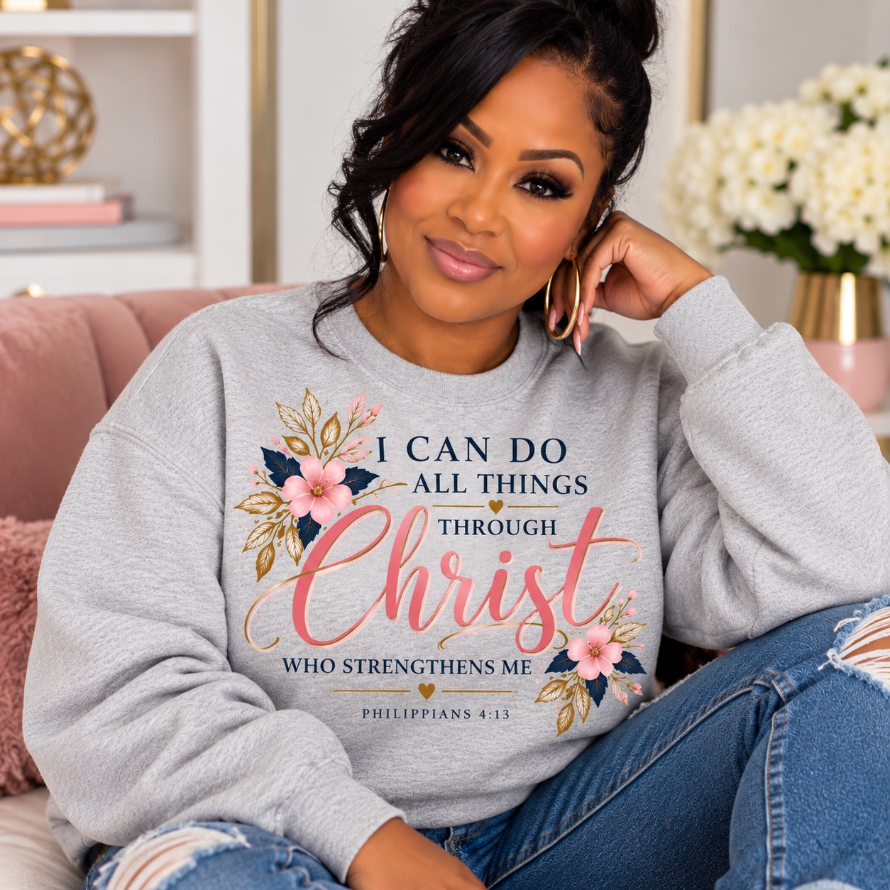 Virtue & Valor — Through Christ Sweatshirt