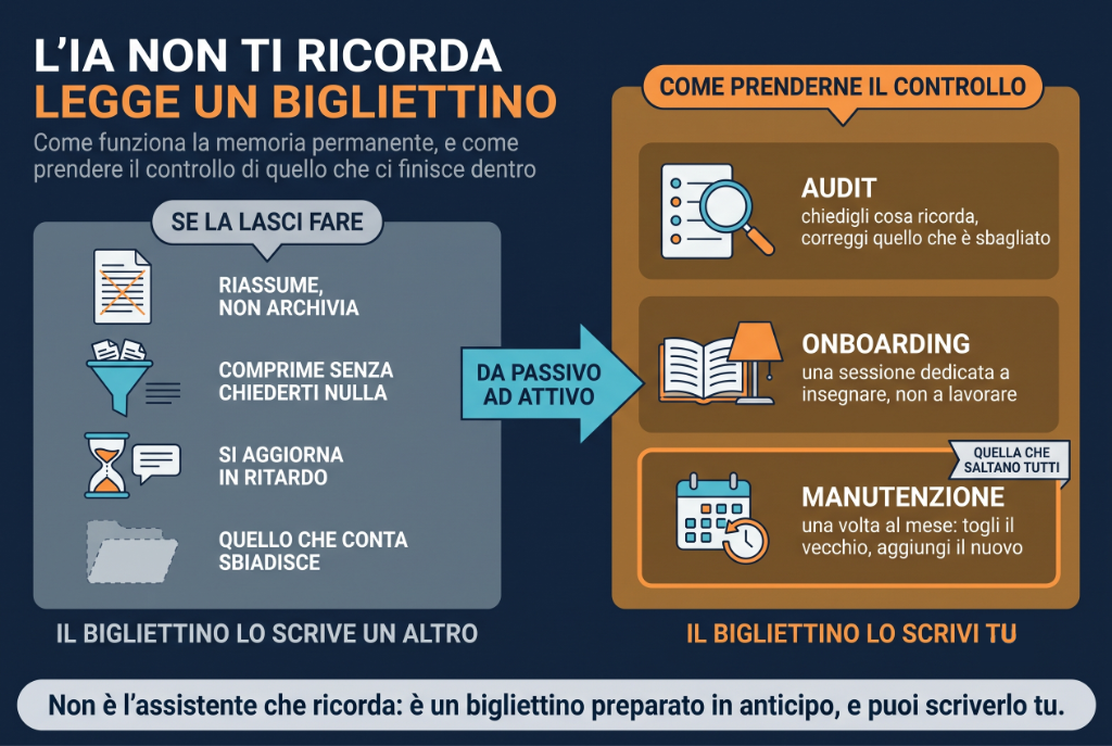 Copertina dell'articolo: Come far sì che l'IA si ricordi davvero di te (e perché vale la pena occuparsene)