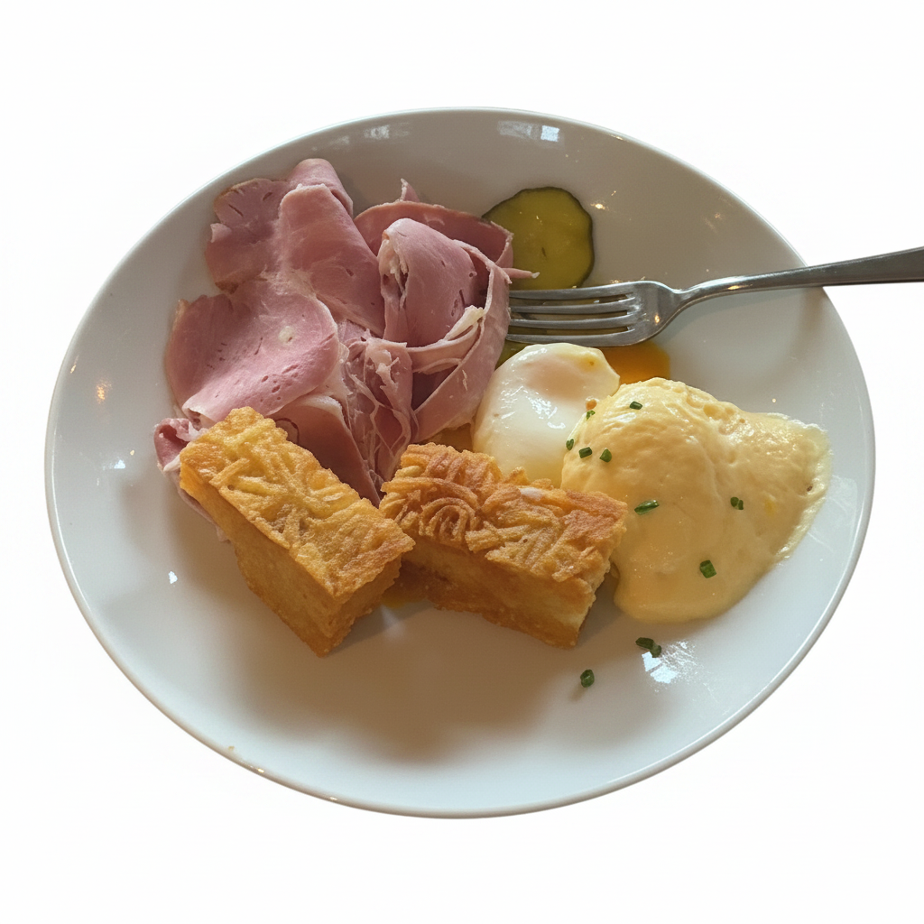 Ham, Eggs, and Hash Browns Breakfast