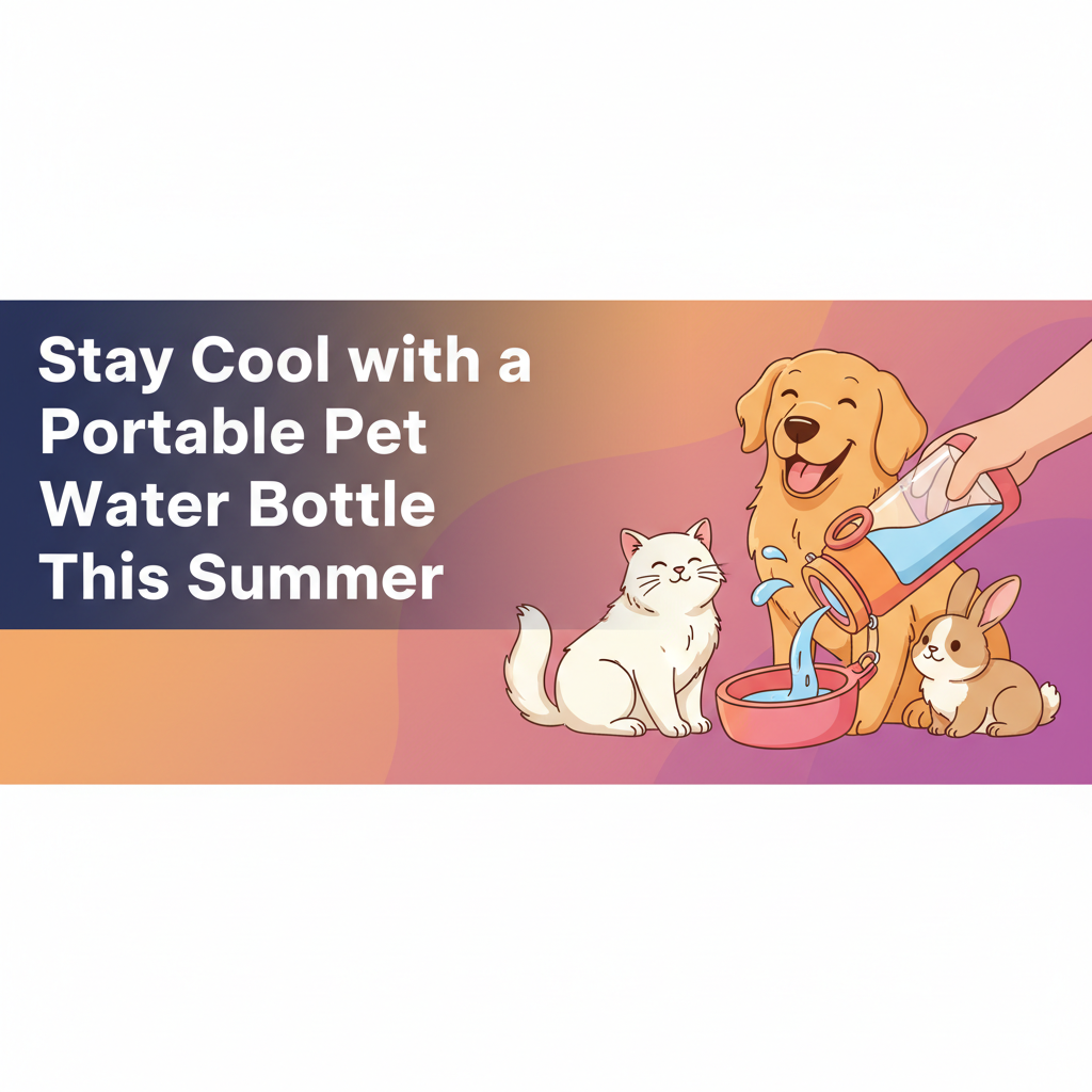 A person using a blue portable pet water bottle to give a drink to a happy Golden Retriever in a sunny UK park.